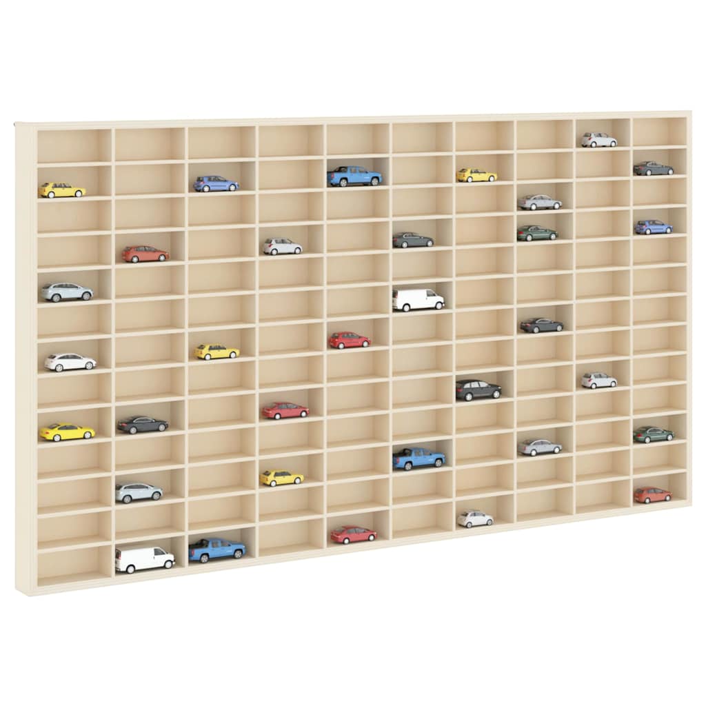 Muurdisplaykast met plank Beige 98 x 4,5 x 55 cm Bewerkt hout is nu te koop bij PeponiXL, paradijselijk wonen!