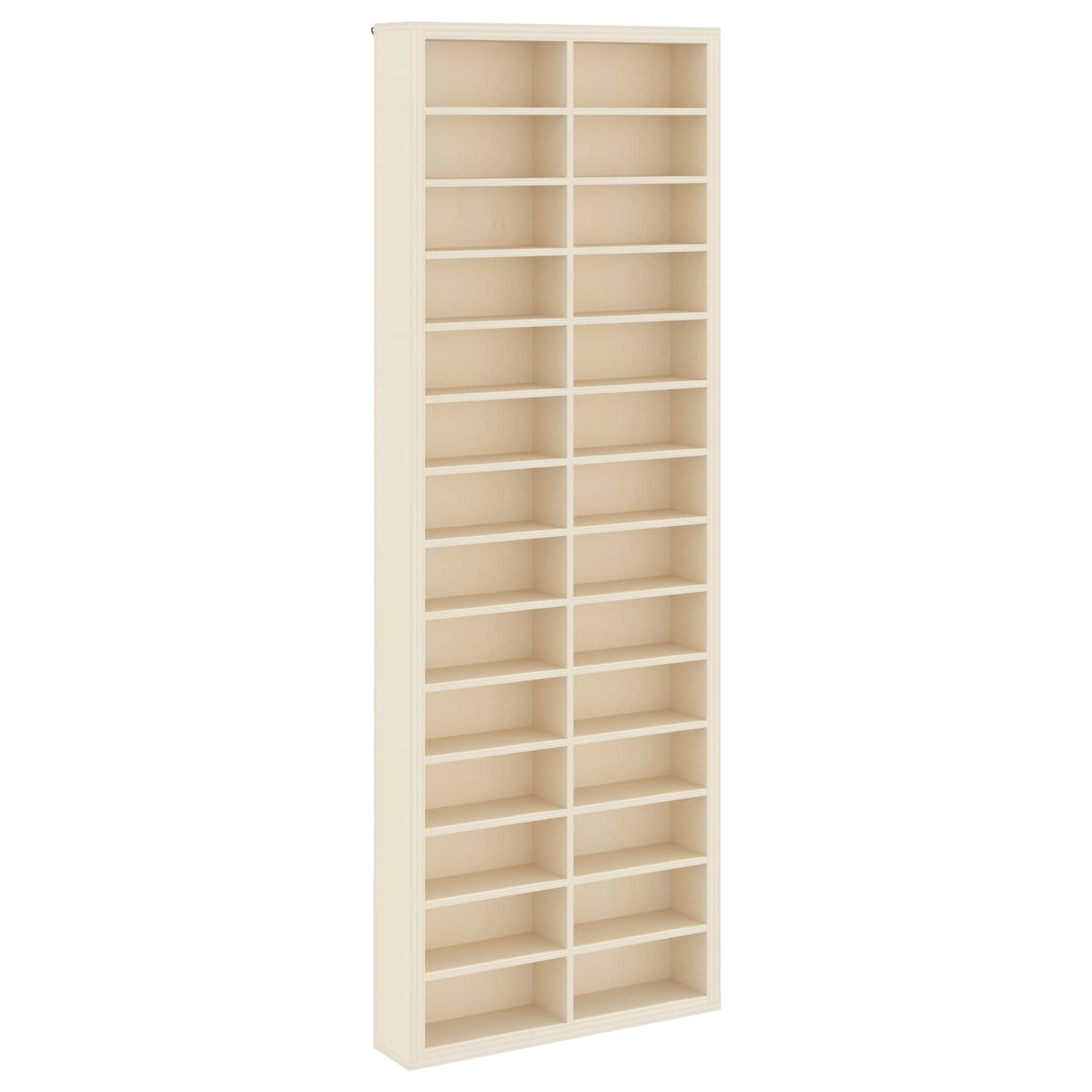 Muurdisplaykast met plank Beige 21 x 4,5 x 59 cm Bewerkt hout is nu te koop bij PeponiXL, paradijselijk wonen!