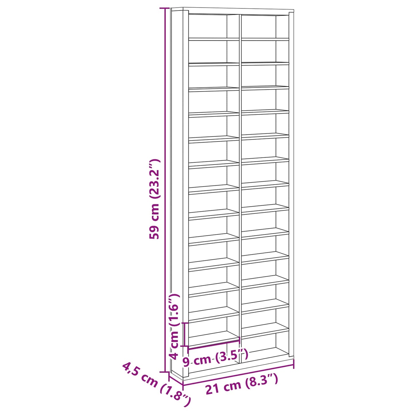 Muurdisplaykast met plank Beige 21 x 4,5 x 59 cm Bewerkt hout is nu te koop bij PeponiXL, paradijselijk wonen!