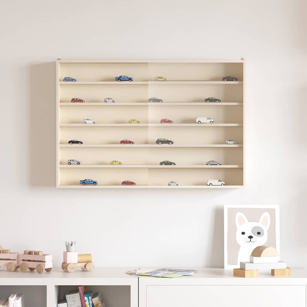 Muurdisplaykast met plank Beige 80 x 8,5 x 54 cm Multiplex