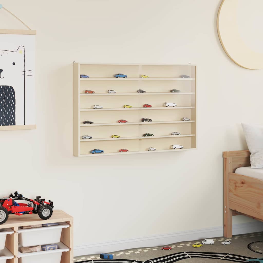 Muurdisplaykast met plank Beige 80 x 8,5 x 54 cm Multiplex