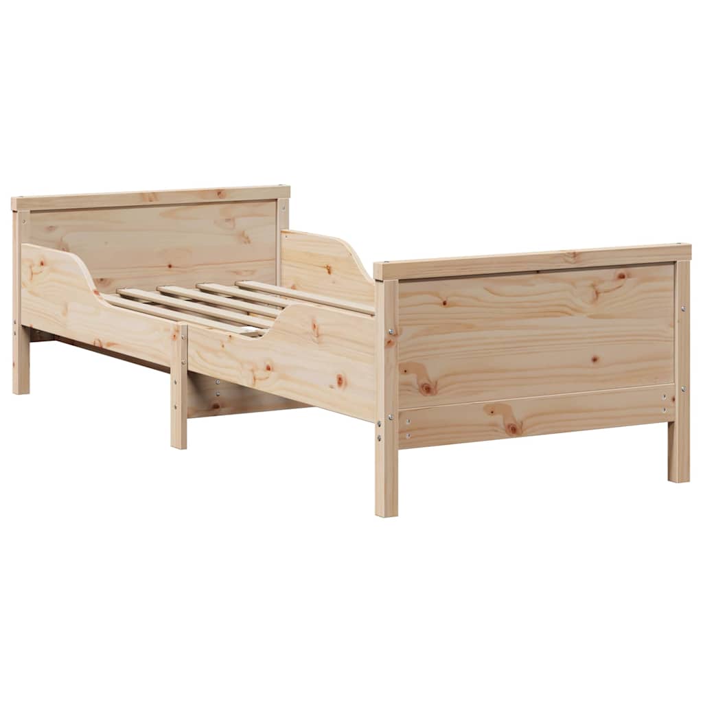 Bedframe met hoofdeinde Bruin 80 x 200 cm Bewerkt hout is nu te koop bij PeponiXL, paradijselijk wonen!