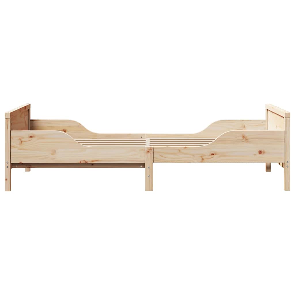 Bedframe met hoofdeinde Bruin 80 x 200 cm Bewerkt hout is nu te koop bij PeponiXL, paradijselijk wonen!