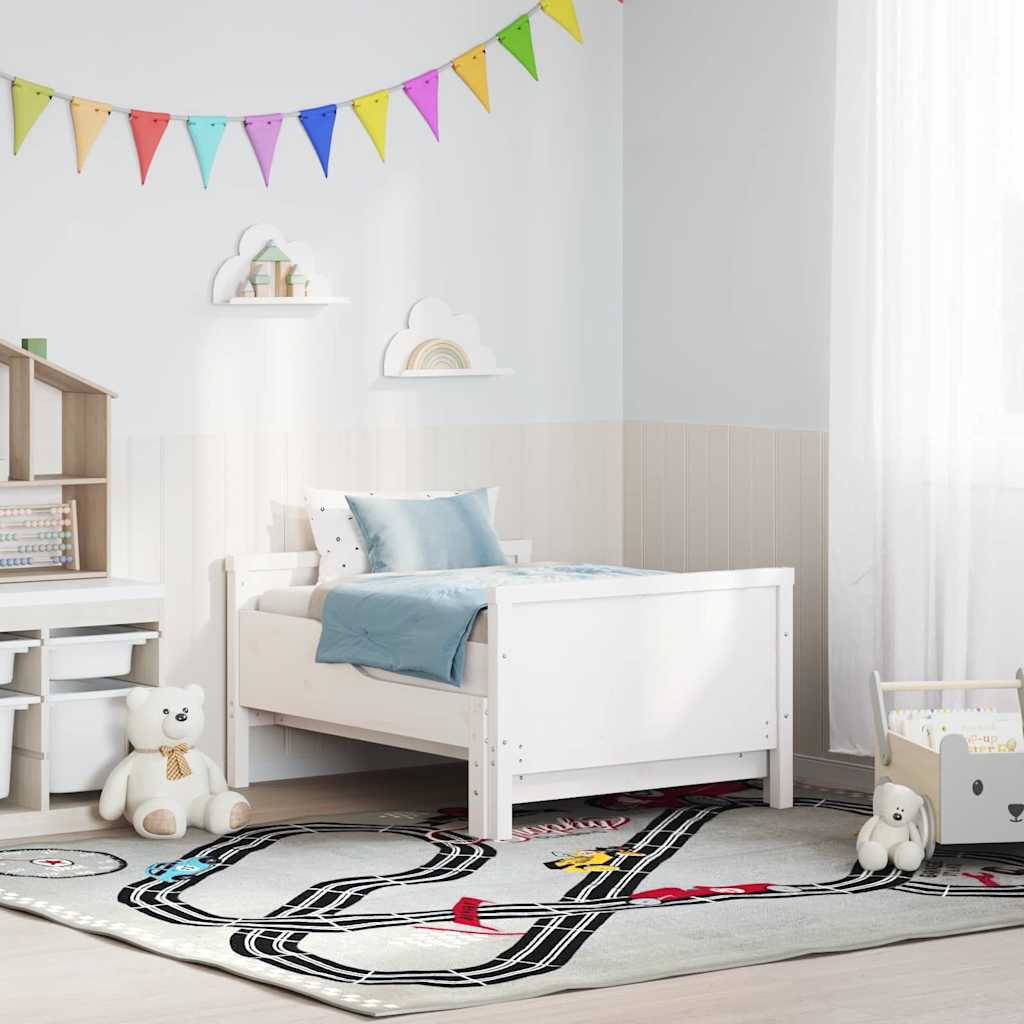 Bedframe met hoofdeinde Wit 80 x 200 cm Bewerkt hout is nu te koop bij PeponiXL, paradijselijk wonen!