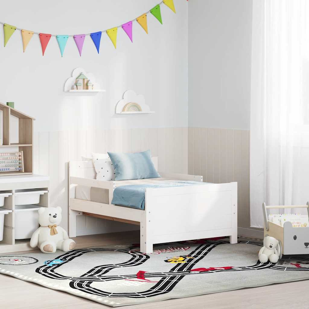 Bedframe met hoofdeinde Wit 80 x 200 cm Bewerkt hout is nu te koop bij PeponiXL, paradijselijk wonen!