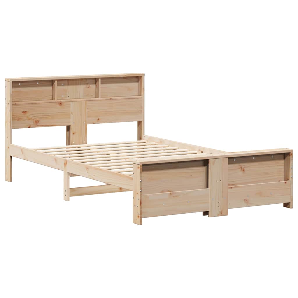 Bedframe met hoofdeinde Bruin 120 x 190 cm Bewerkt hout is nu te koop bij PeponiXL, paradijselijk wonen!