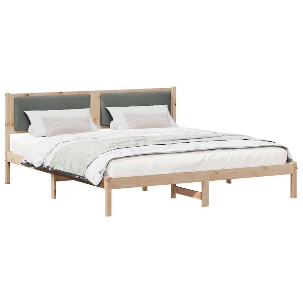 Bedframe Donkergrijs 180 x 200 cm Massief grenenhout is nu te koop bij PeponiXL, paradijselijk wonen!