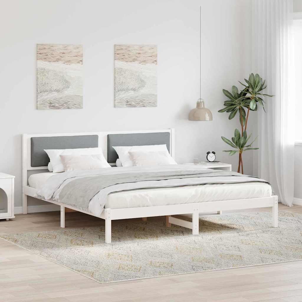 Bedframe Lichtgrijs 180 x 200 cm Massief grenenhout is nu te koop bij PeponiXL, paradijselijk wonen!