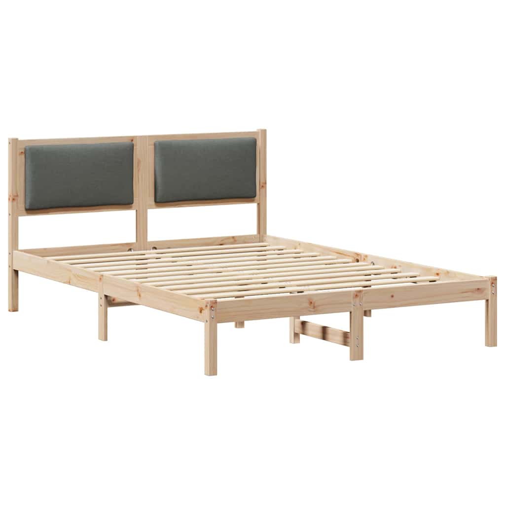 Bedframe Donkergrijs 160 x 200 cm Massief grenenhout is nu te koop bij PeponiXL, paradijselijk wonen!