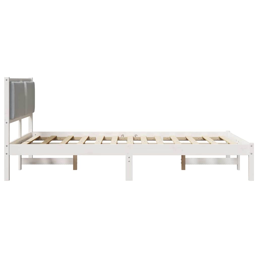 Bedframe Lichtgrijs 160 x 200 cm Massief grenenhout is nu te koop bij PeponiXL, paradijselijk wonen!