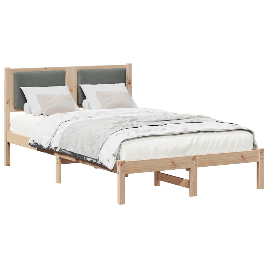 Bedframe Donkergrijs 120 x 200 cm Massief grenenhout is nu te koop bij PeponiXL, paradijselijk wonen!