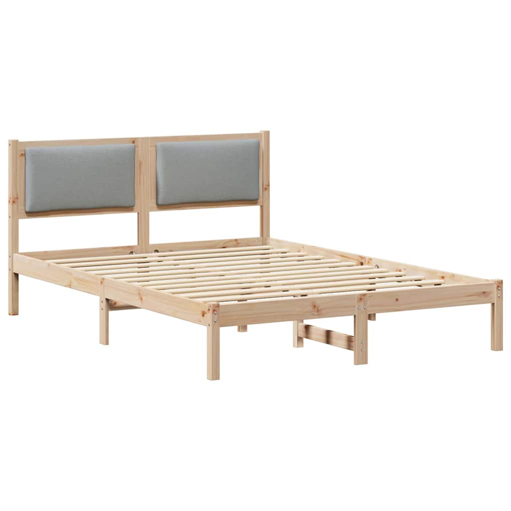 Bedframe Lichtgrijs 140 x 190 cm Massief grenenhout is nu te koop bij PeponiXL, paradijselijk wonen!