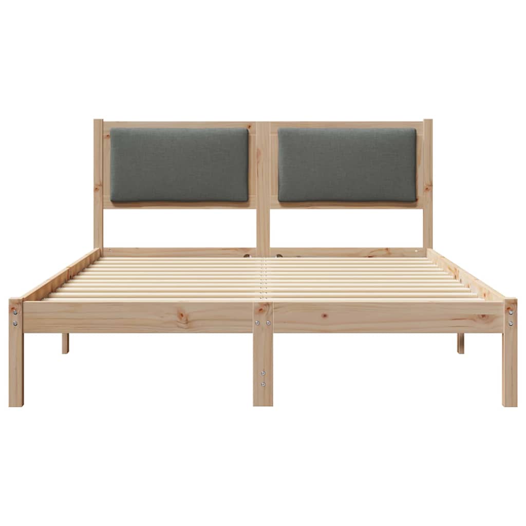 Bedframe Donkergrijs 140 x 190 cm Massief grenenhout is nu te koop bij PeponiXL, paradijselijk wonen!
