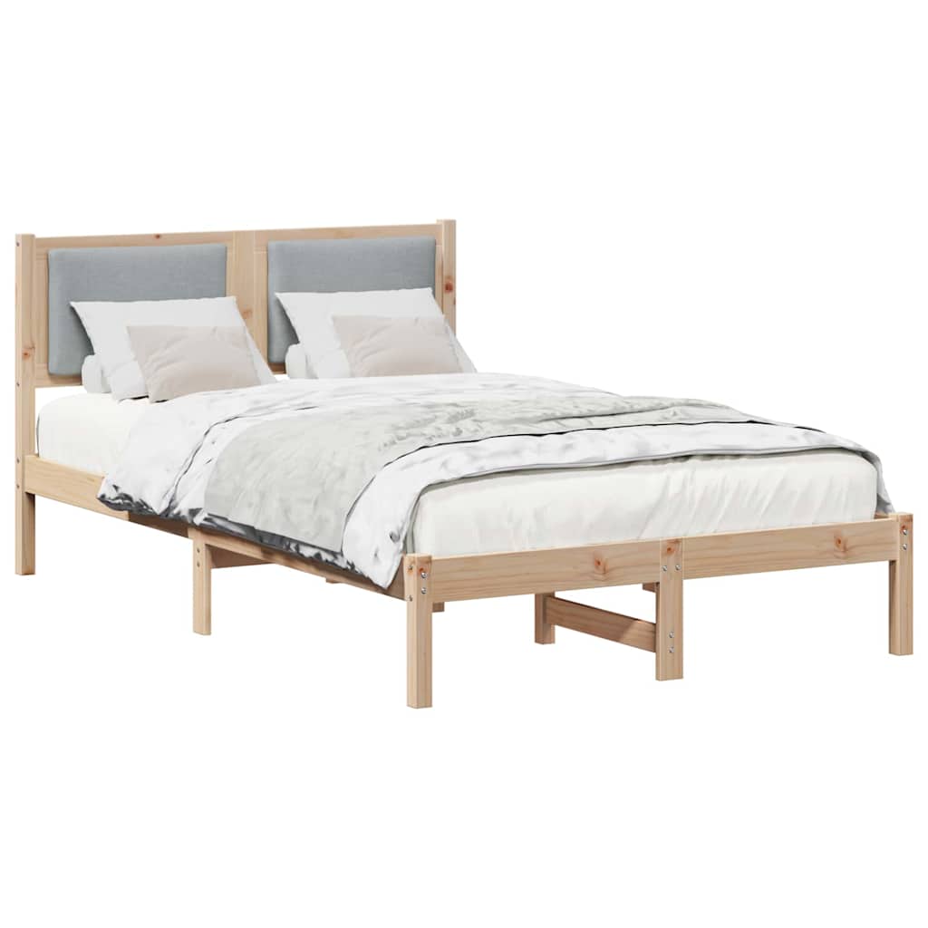 Bedframe Lichtgrijs 120 x 190 cm Massief grenenhout is nu te koop bij PeponiXL, paradijselijk wonen!