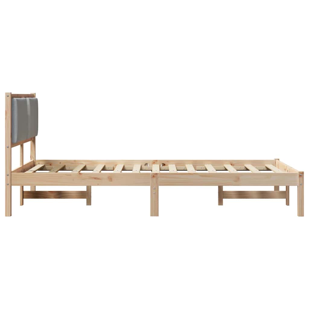 Bedframe Lichtgrijs 120 x 190 cm Massief grenenhout is nu te koop bij PeponiXL, paradijselijk wonen!