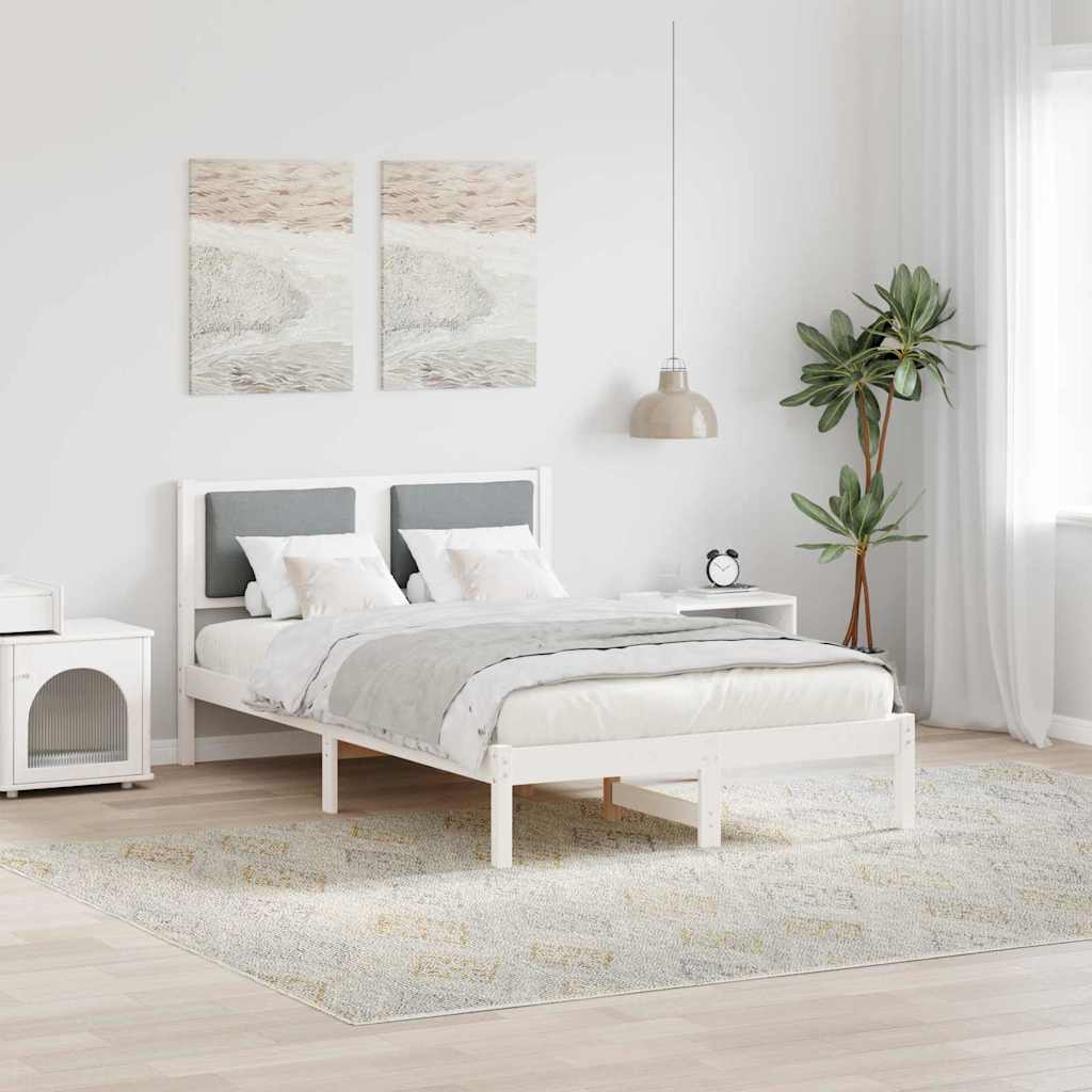 Bedframe Lichtgrijs 120 x 190 cm Massief grenenhout is nu te koop bij PeponiXL, paradijselijk wonen!