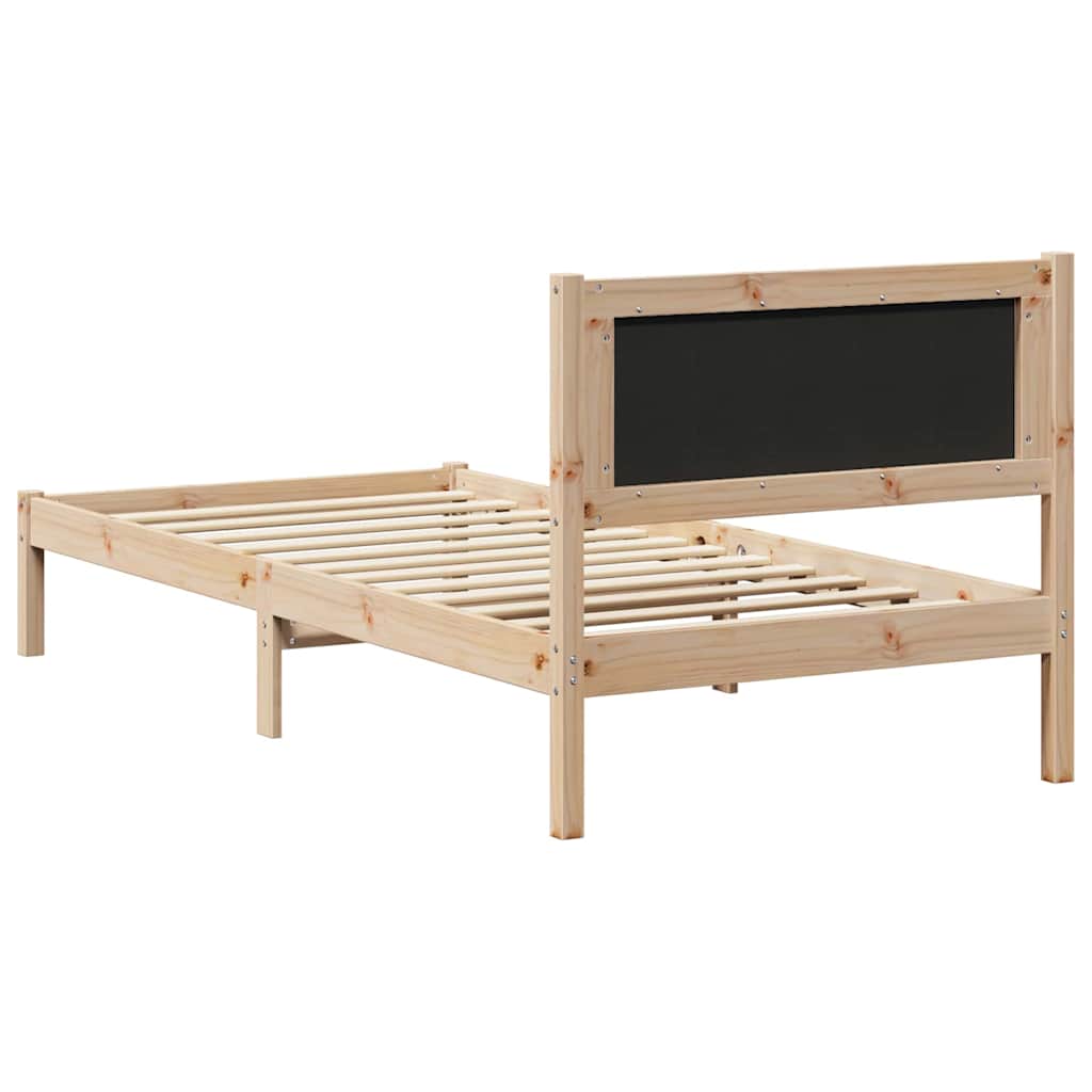Bedframe Lichtgrijs 100 x 200 cm Massief grenenhout is nu te koop bij PeponiXL, paradijselijk wonen!