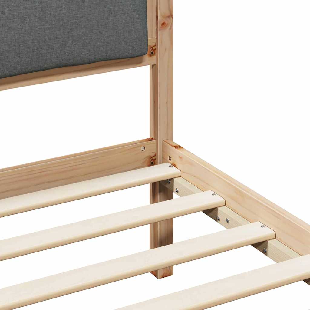 Bedframe Donkergrijs 90 x 200 cm Massief grenenhout is nu te koop bij PeponiXL, paradijselijk wonen!