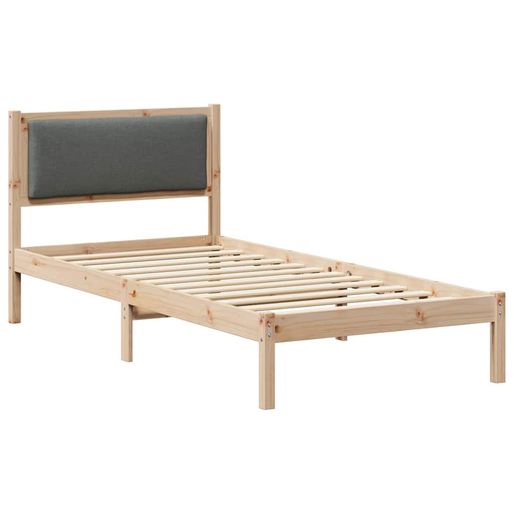 Bedframe Donkergrijs 90 x 200 cm Massief grenenhout is nu te koop bij PeponiXL, paradijselijk wonen!