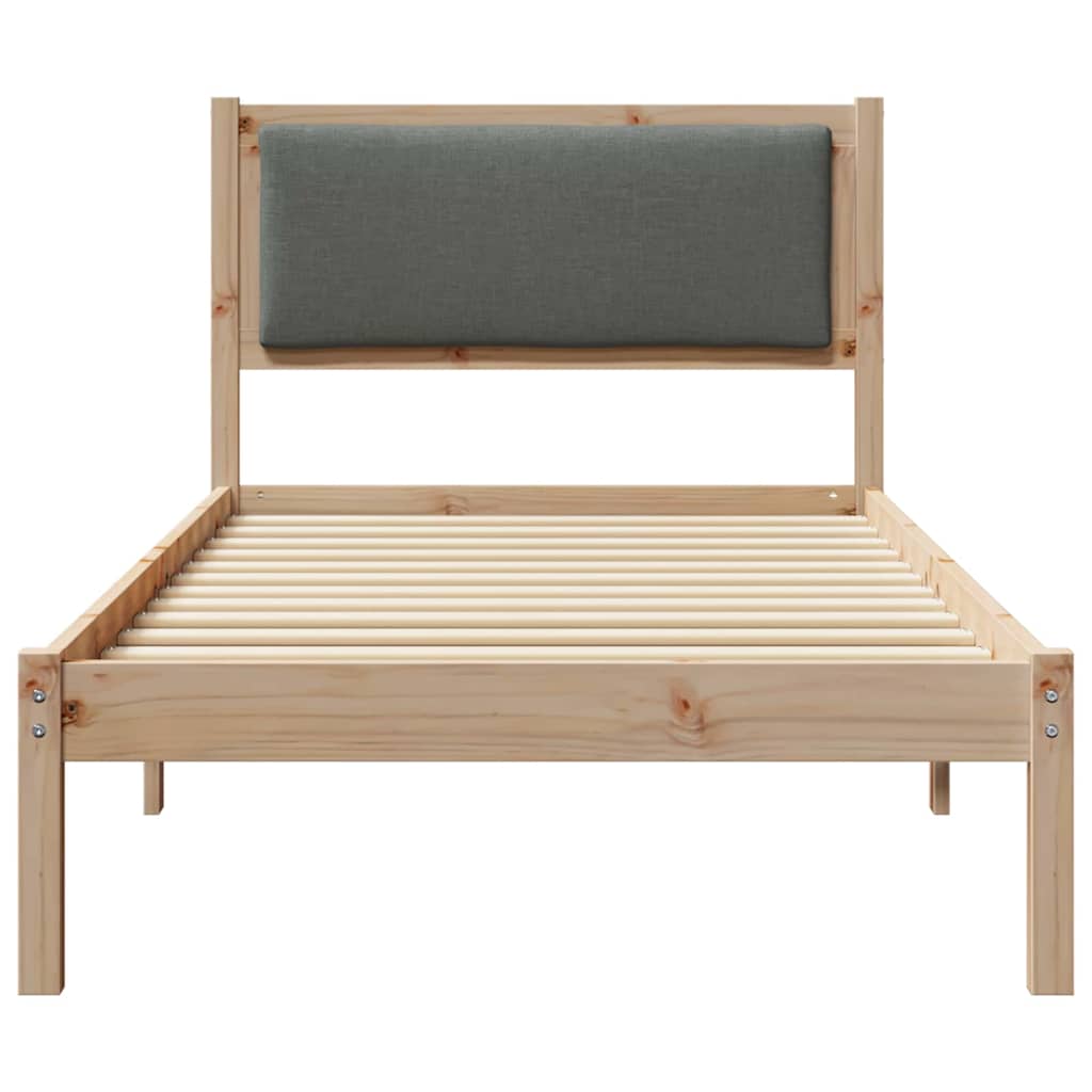 Bedframe Donkergrijs 90 x 200 cm Massief grenenhout is nu te koop bij PeponiXL, paradijselijk wonen!