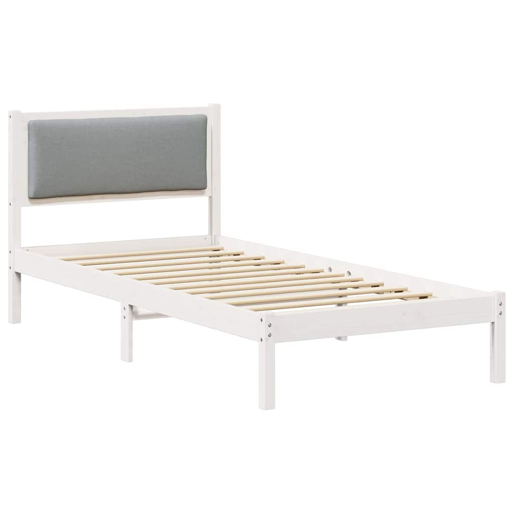 Bedframe Lichtgrijs 90 x 200 cm Massief grenenhout is nu te koop bij PeponiXL, paradijselijk wonen!