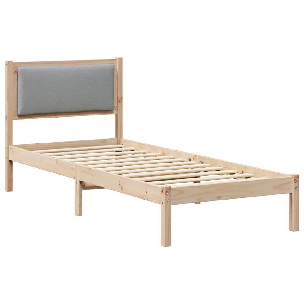 Bedframe Lichtgrijs 80 x 200 cm Massief grenenhout is nu te koop bij PeponiXL, paradijselijk wonen!