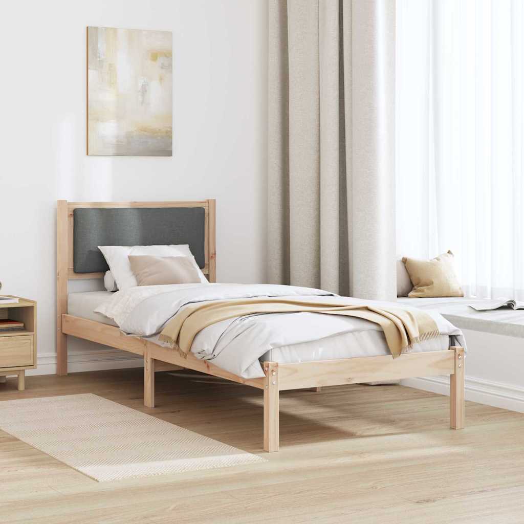 Bedframe Donkergrijs 80 x 200 cm Massief grenenhout is nu te koop bij PeponiXL, paradijselijk wonen!