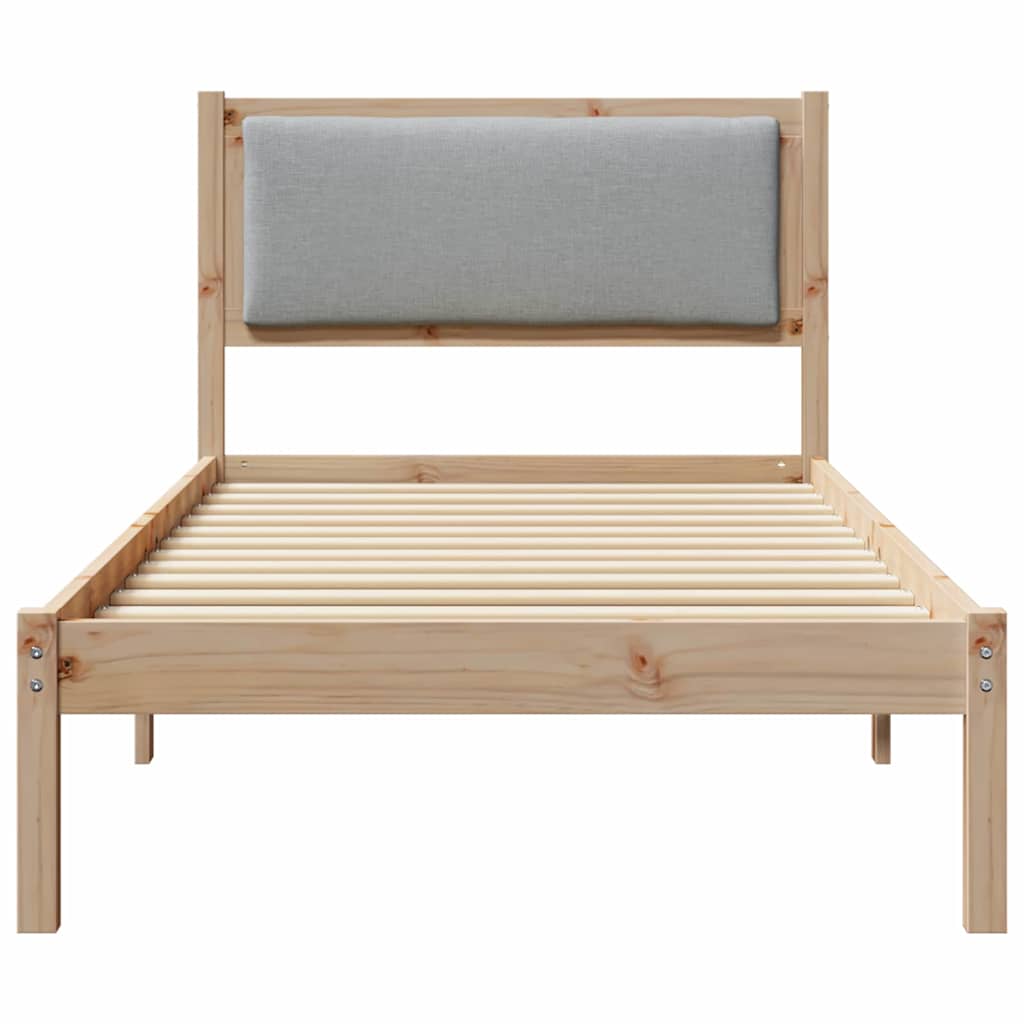 Bedframe Lichtgrijs 90 x 190 cm Massief grenenhout is nu te koop bij PeponiXL, paradijselijk wonen!