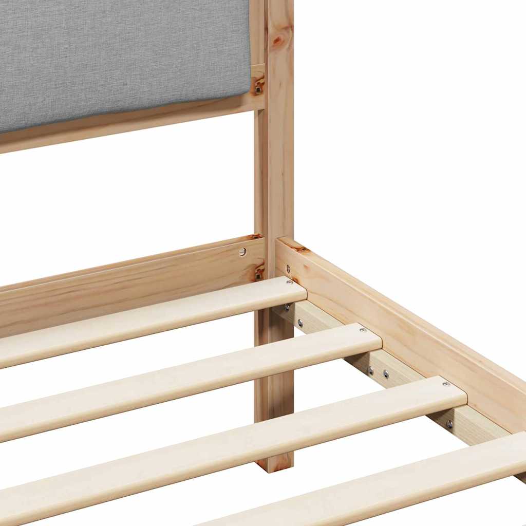 Bedframe Lichtgrijs 80 x 190 cm Massief grenenhout is nu te koop bij PeponiXL, paradijselijk wonen!