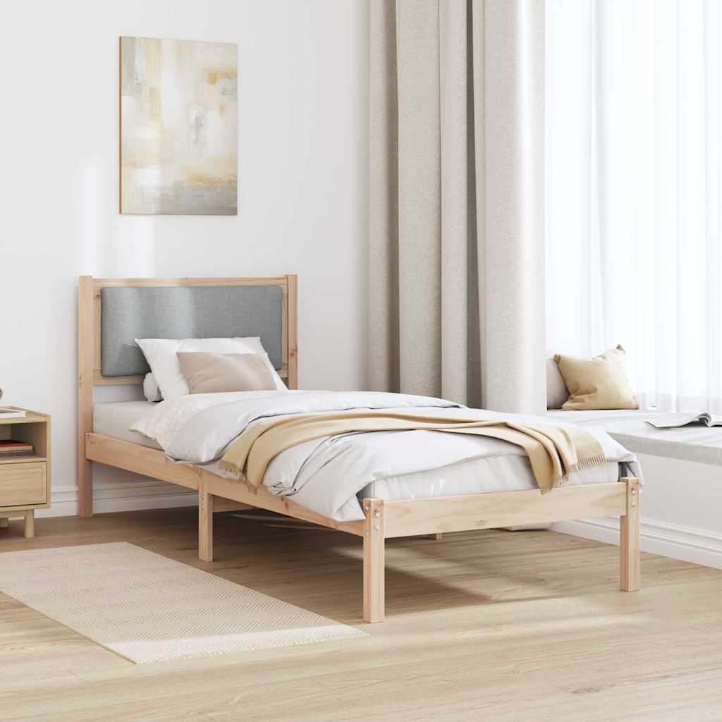Bedframe Lichtgrijs 80 x 190 cm Massief grenenhout is nu te koop bij PeponiXL, paradijselijk wonen!