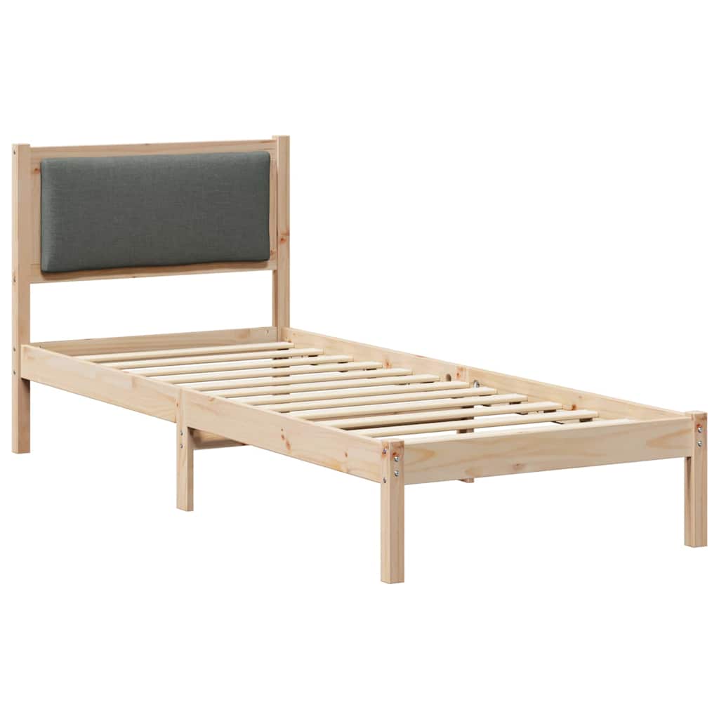 Bedframe Donkergrijs 80 x 190 cm Massief grenenhout is nu te koop bij PeponiXL, paradijselijk wonen!
