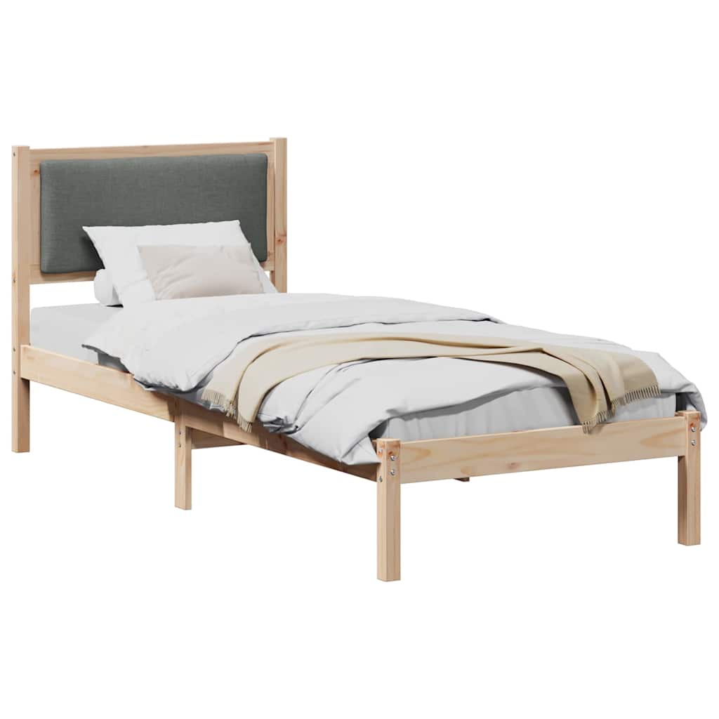 Bedframe Donkergrijs 80 x 190 cm Massief grenenhout is nu te koop bij PeponiXL, paradijselijk wonen!
