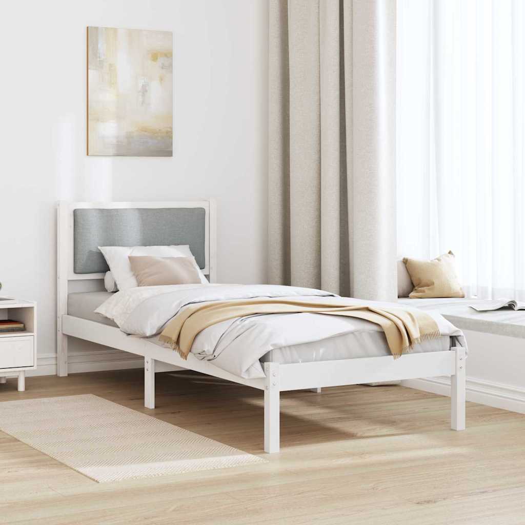 Bedframe Lichtgrijs 80 x 190 cm Massief grenenhout is nu te koop bij PeponiXL, paradijselijk wonen!