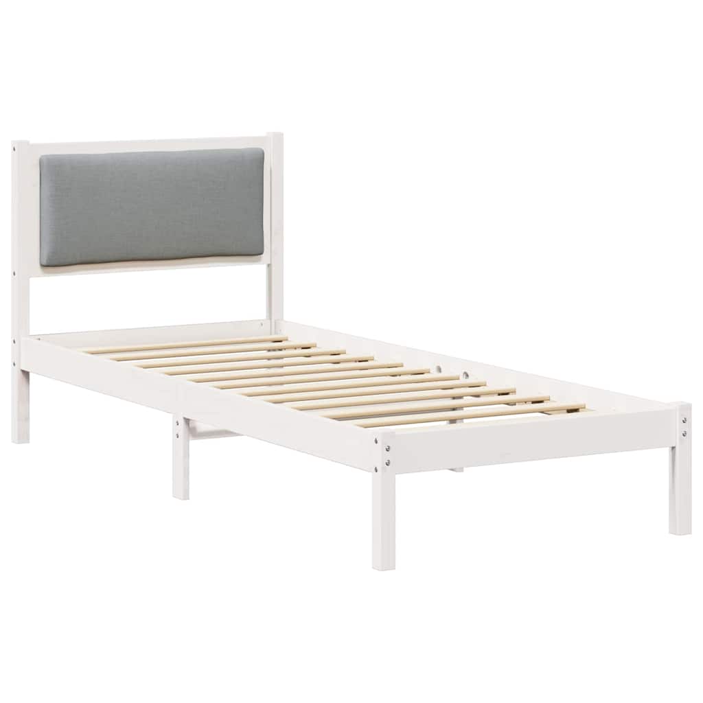 Bedframe Lichtgrijs 80 x 190 cm Massief grenenhout is nu te koop bij PeponiXL, paradijselijk wonen!