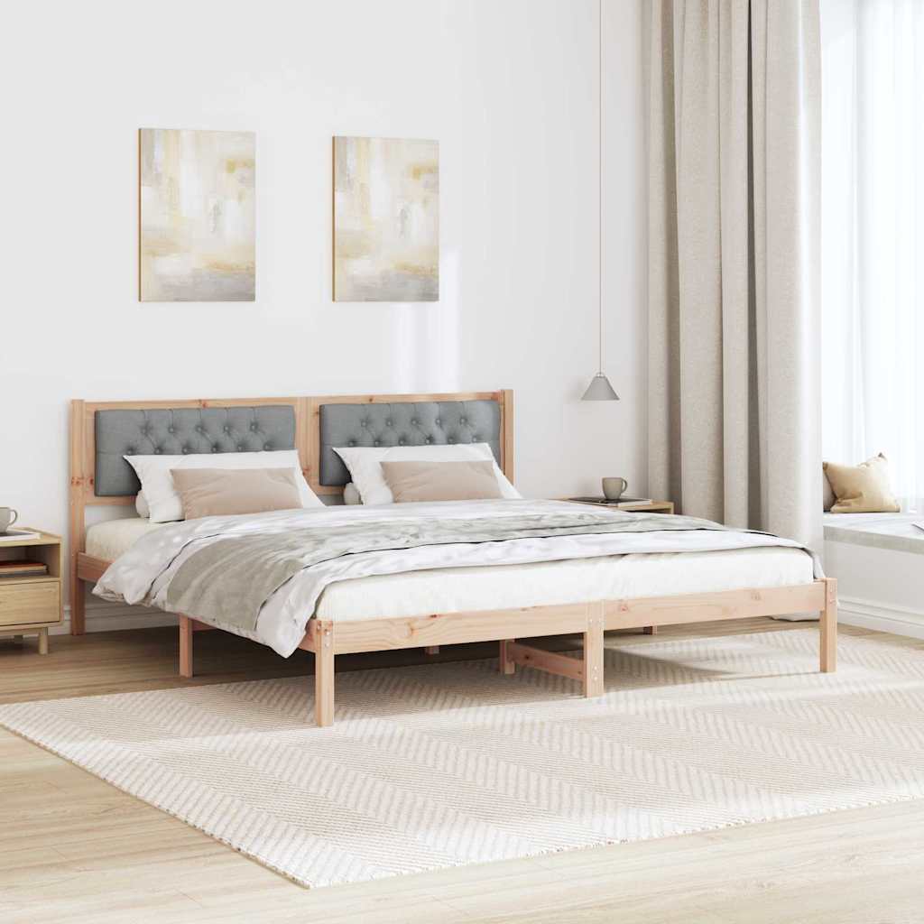 Bedframe Lichtgrijs 160 x 200 cm Massief grenenhout is nu te koop bij PeponiXL, paradijselijk wonen!