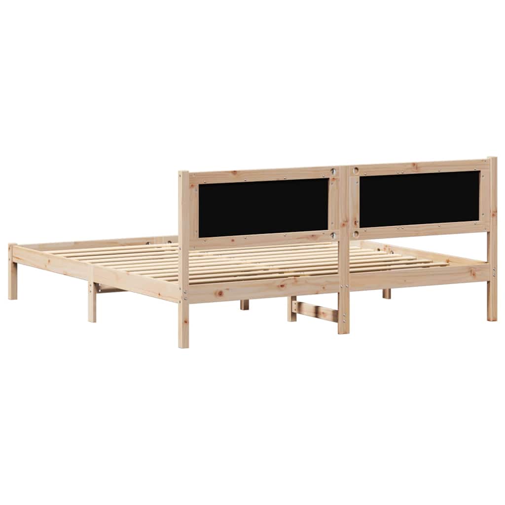 Bedframe Lichtgrijs 160 x 200 cm Massief grenenhout is nu te koop bij PeponiXL, paradijselijk wonen!