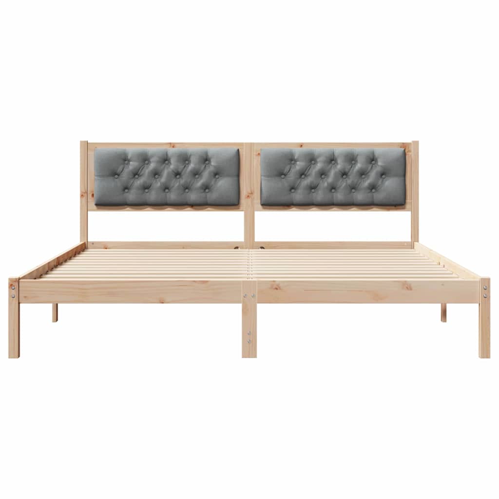 Bedframe Lichtgrijs 160 x 200 cm Massief grenenhout is nu te koop bij PeponiXL, paradijselijk wonen!