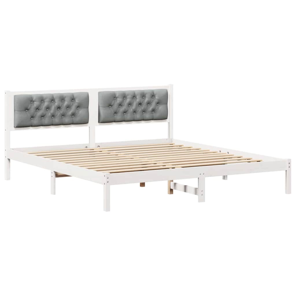 Bedframe Lichtgrijs 160 x 200 cm Massief grenenhout is nu te koop bij PeponiXL, paradijselijk wonen!