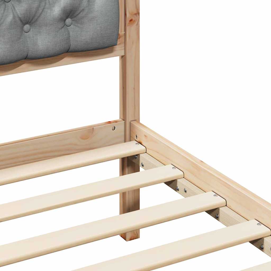 Bedframe Lichtgrijs 150 x 200 cm Massief grenenhout is nu te koop bij PeponiXL, paradijselijk wonen!