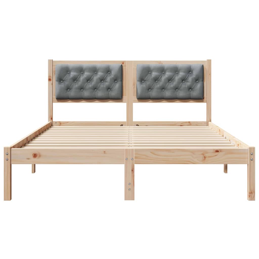 Bedframe Lichtgrijs 150 x 200 cm Massief grenenhout is nu te koop bij PeponiXL, paradijselijk wonen!