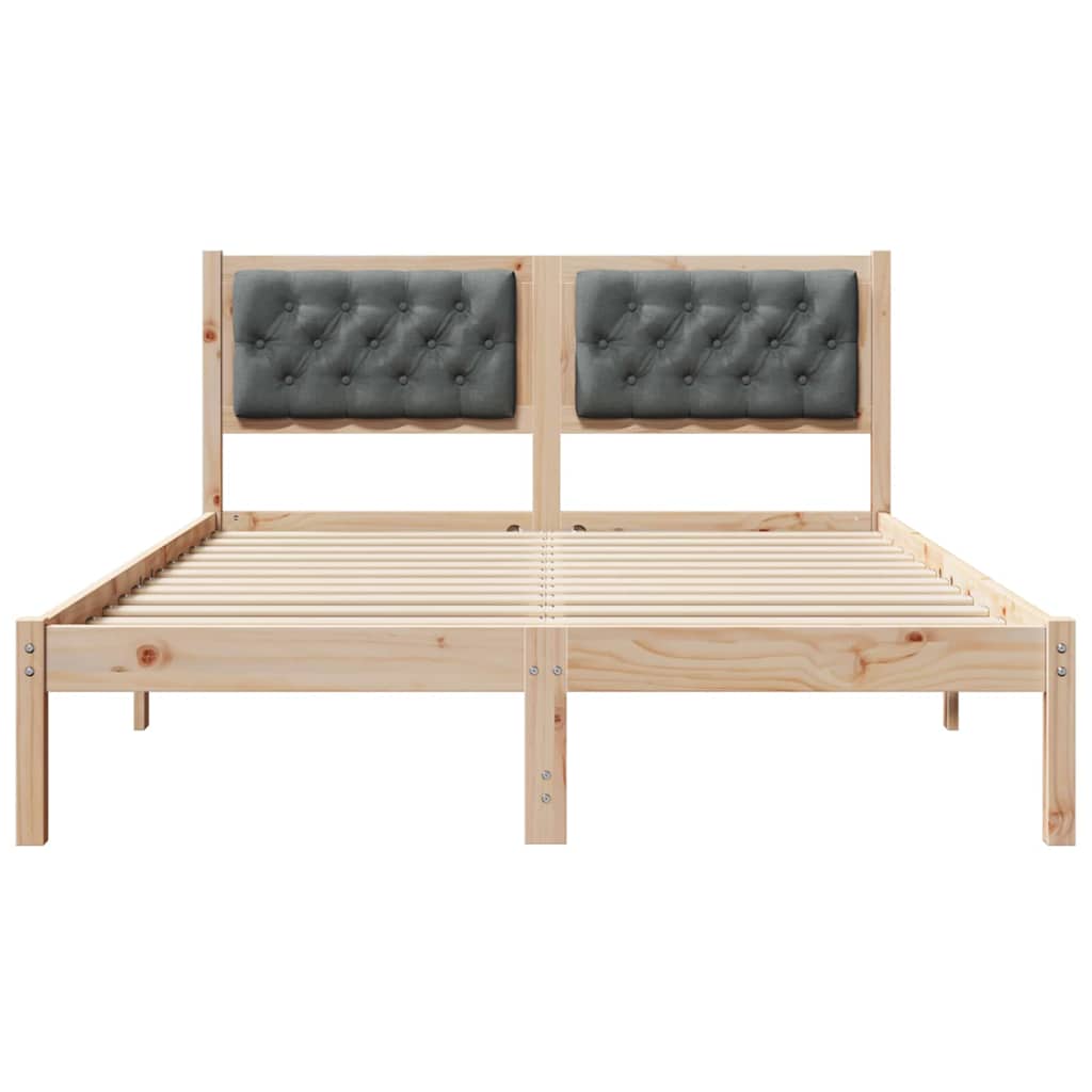 Bedframe Donkergrijs 150 x 200 cm Massief grenenhout is nu te koop bij PeponiXL, paradijselijk wonen!