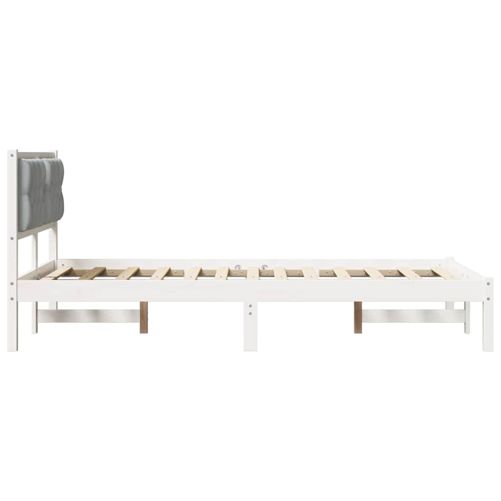 Bedframe Lichtgrijs 120 x 200 cm Massief grenenhout is nu te koop bij PeponiXL, paradijselijk wonen!