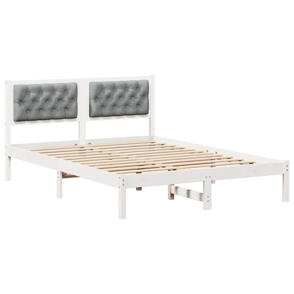 Bedframe Lichtgrijs 140 x 190 cm Massief grenenhout is nu te koop bij PeponiXL, paradijselijk wonen!