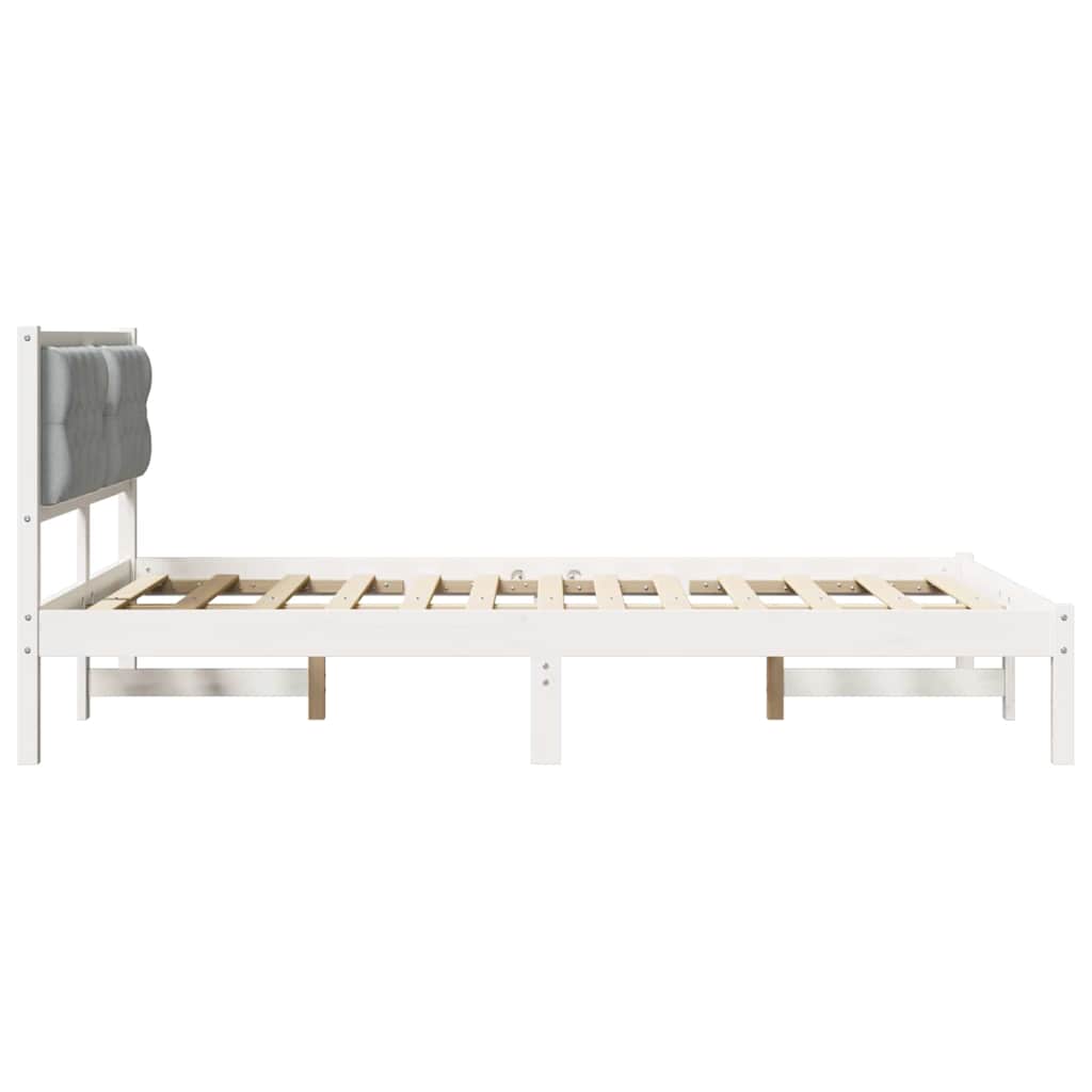 Bedframe Lichtgrijs 140 x 190 cm Massief grenenhout is nu te koop bij PeponiXL, paradijselijk wonen!