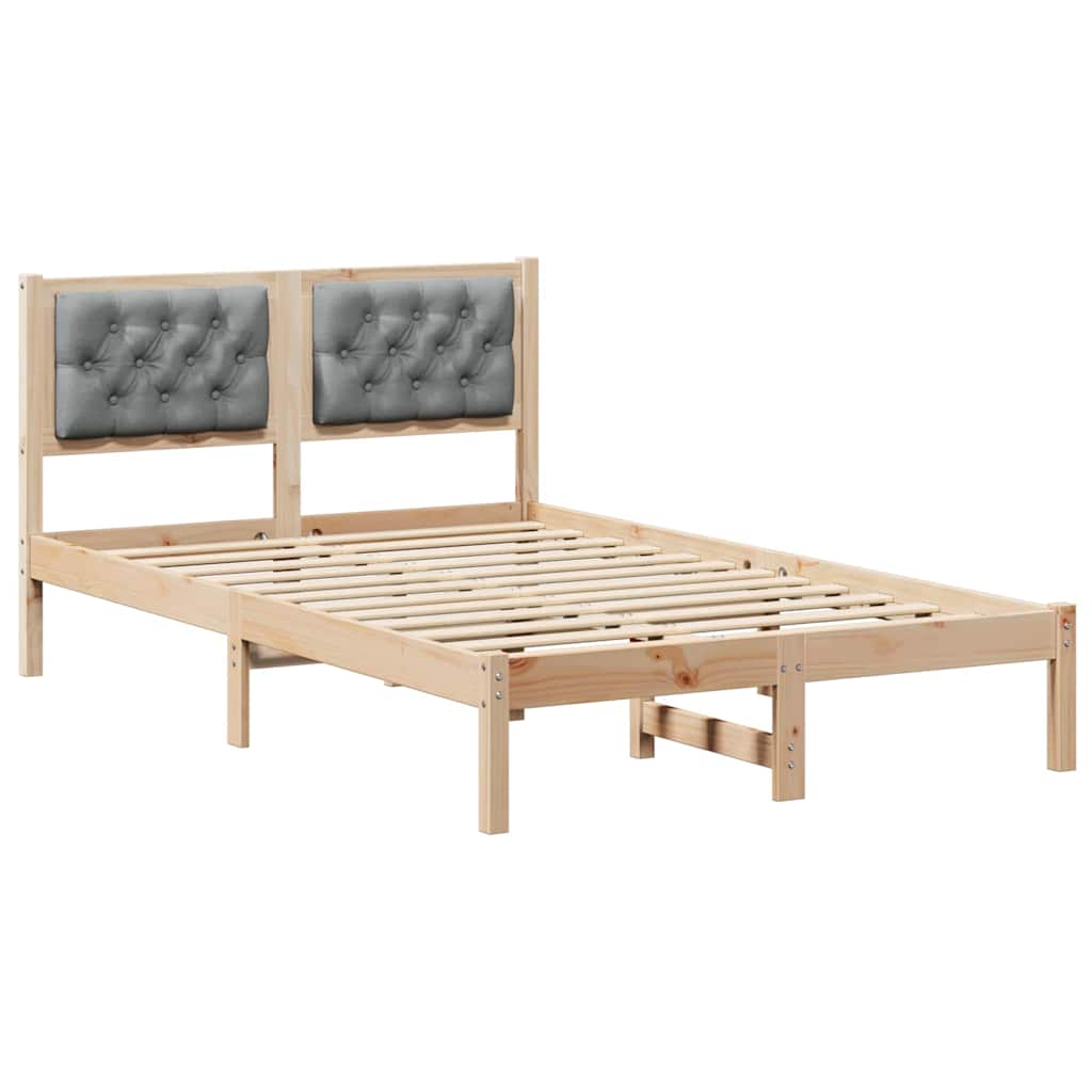 Bedframe Lichtgrijs 135 x 190 cm Massief grenenhout is nu te koop bij PeponiXL, paradijselijk wonen!