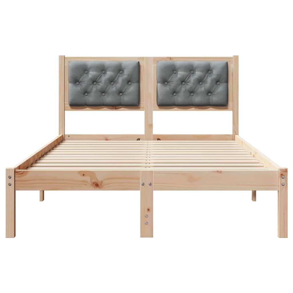 Bedframe Lichtgrijs 135 x 190 cm Massief grenenhout is nu te koop bij PeponiXL, paradijselijk wonen!