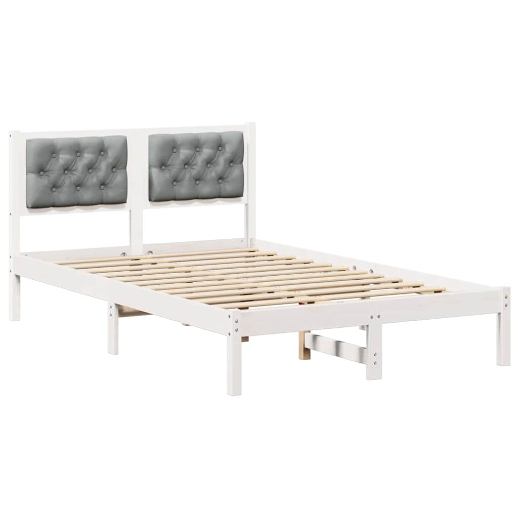 Bedframe Lichtgrijs 135 x 190 cm Massief grenenhout is nu te koop bij PeponiXL, paradijselijk wonen!