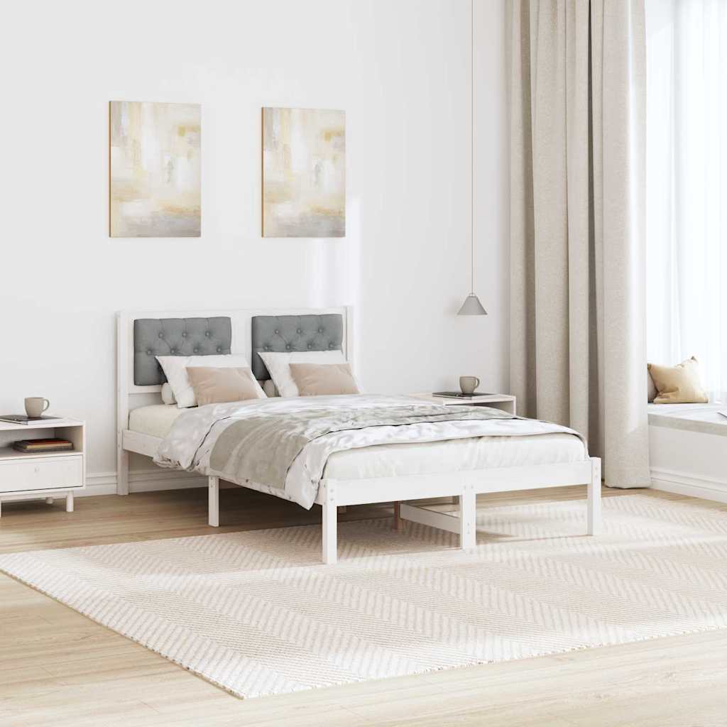 Bedframe Lichtgrijs 120 x 190 cm Massief grenenhout is nu te koop bij PeponiXL, paradijselijk wonen!