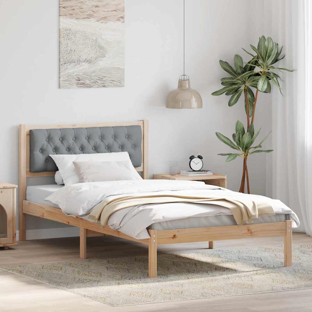 Bedframe Lichtgrijs 100 x 200 cm Massief grenenhout is nu te koop bij PeponiXL, paradijselijk wonen!