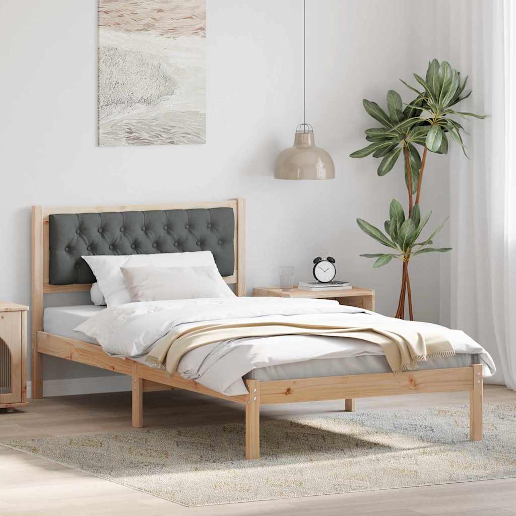 Bedframe Donkergrijs 100 x 200 cm Massief grenenhout is nu te koop bij PeponiXL, paradijselijk wonen!